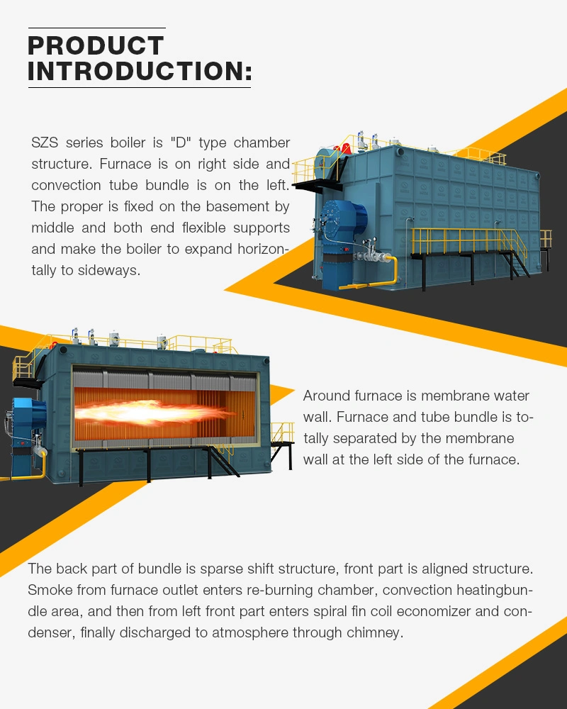 Szs D Type Water Tube Double Drum Steam Boilers