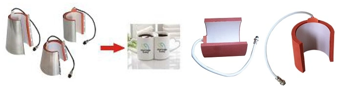 Sublimation 110V 350W ID80mm Silicone Rubber Heating Pad Mug Heater