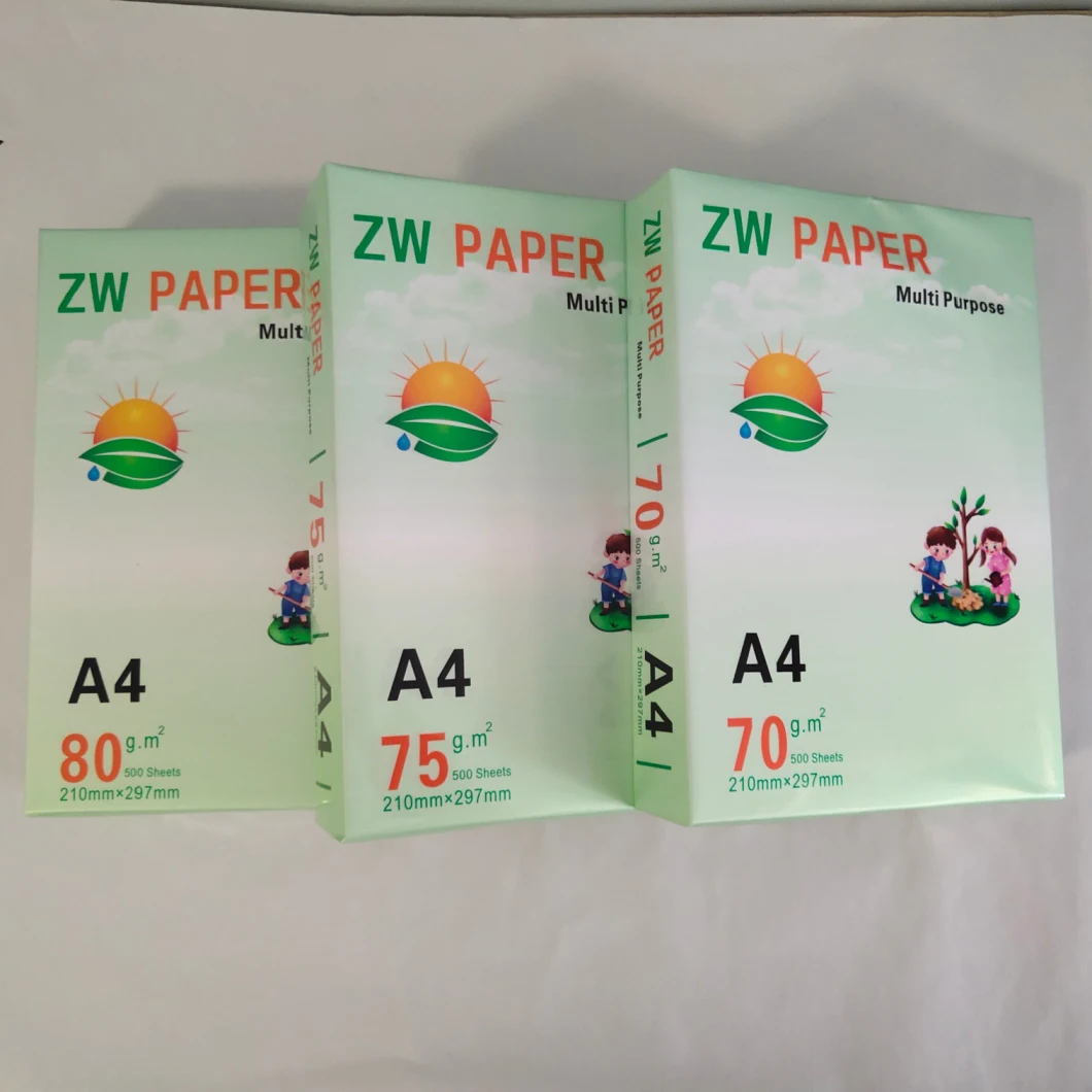 A4 Copy Paper 70GSM 80GSM 75GSM Wood Pulp Copy Paper Environmental Protection 500 Sheet White Copy Paper Letter Size Legal Size
