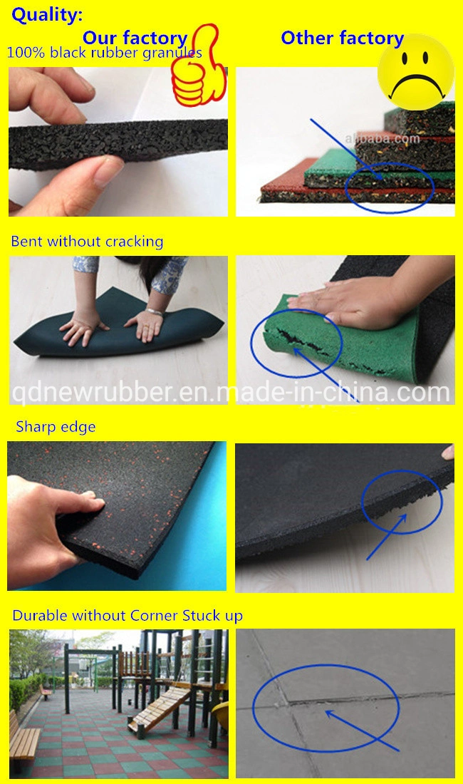 100% Factory Supply Gyms Rubber Floor Mat, Industrial Rubber Tiles Magnetic Rubber Mat