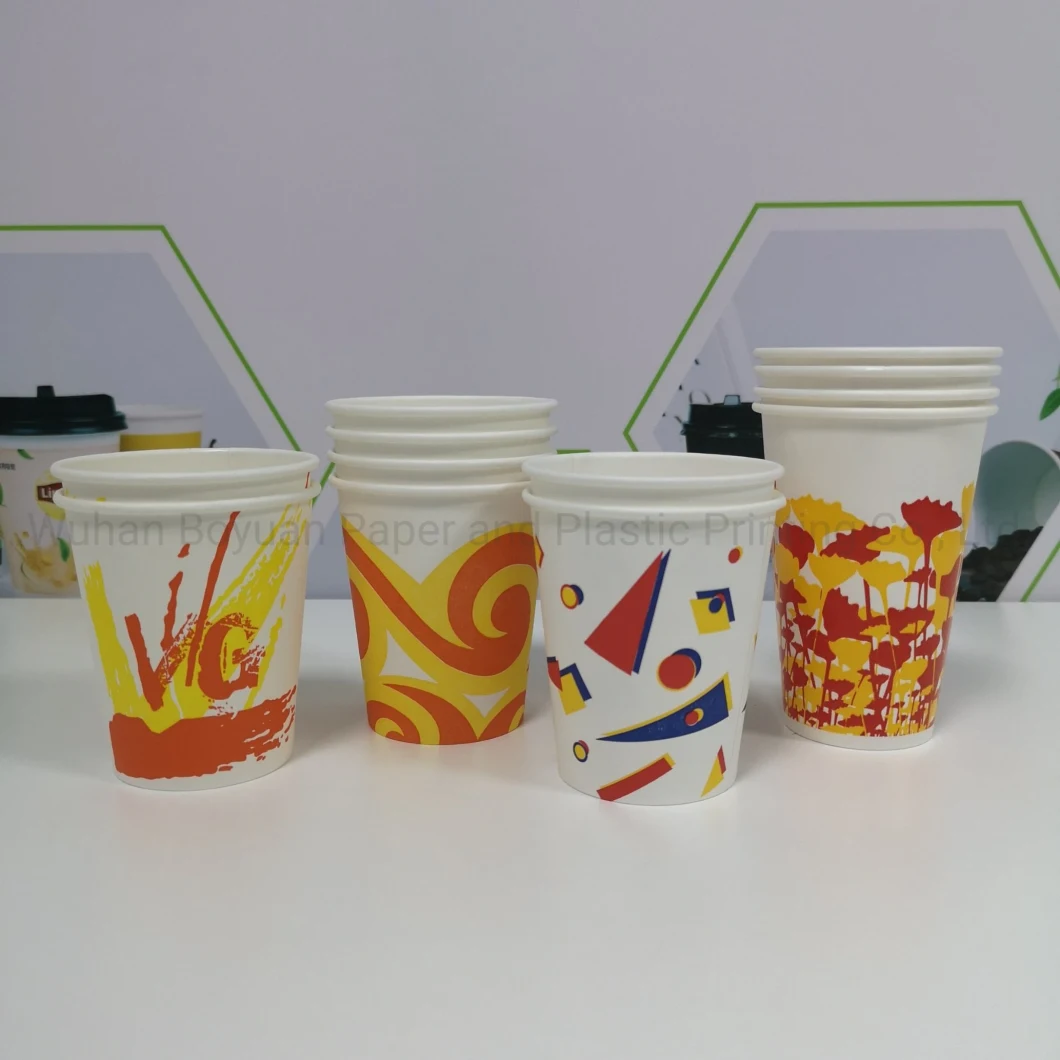 Custom Logo Printing Disposable Single Wall Hot Drinking Paper Cups Coffee Cups /Tea Cups