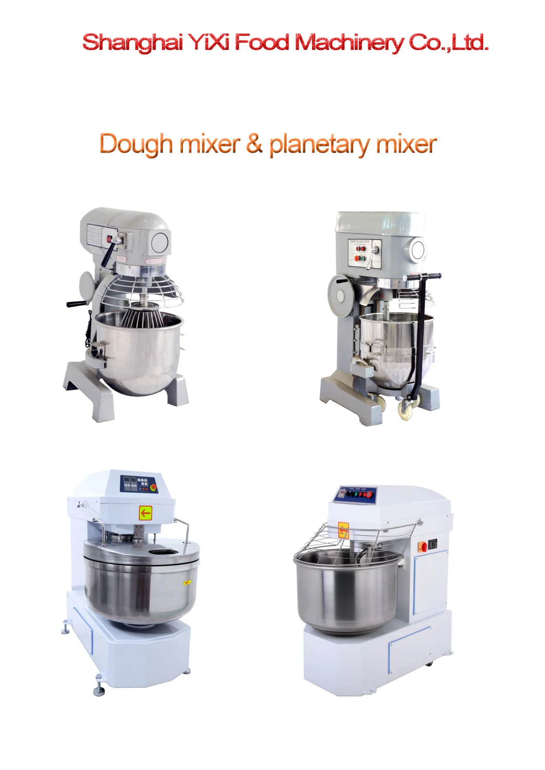 Factory Outlet Industrial Spiral Mixer 20L 30L 40L 50L 60L Dough Mixer