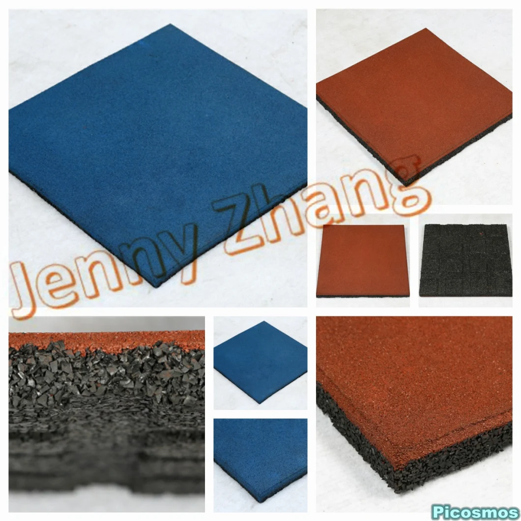 Safety Rubber Flooring for Garage/Gym/Children Playground Rubber Tiles, Kindergarten Rubber Mat