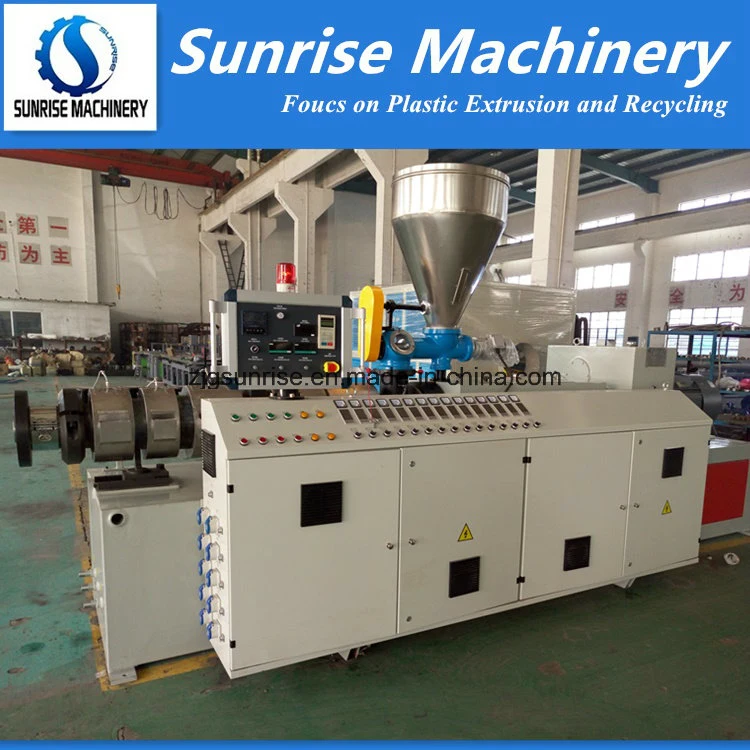 Plastic Conical Twin Screw PVC Pipe Extruder / PVC Profile Extruder / Plastic Extruder