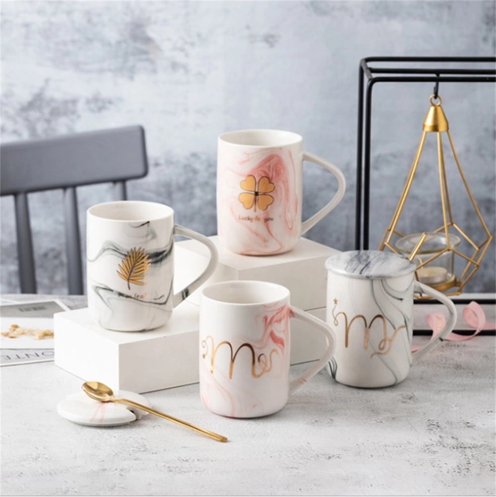 Customize Sublimation Gold Handle Plated Magic Ceramic Mug Sublimation Mug