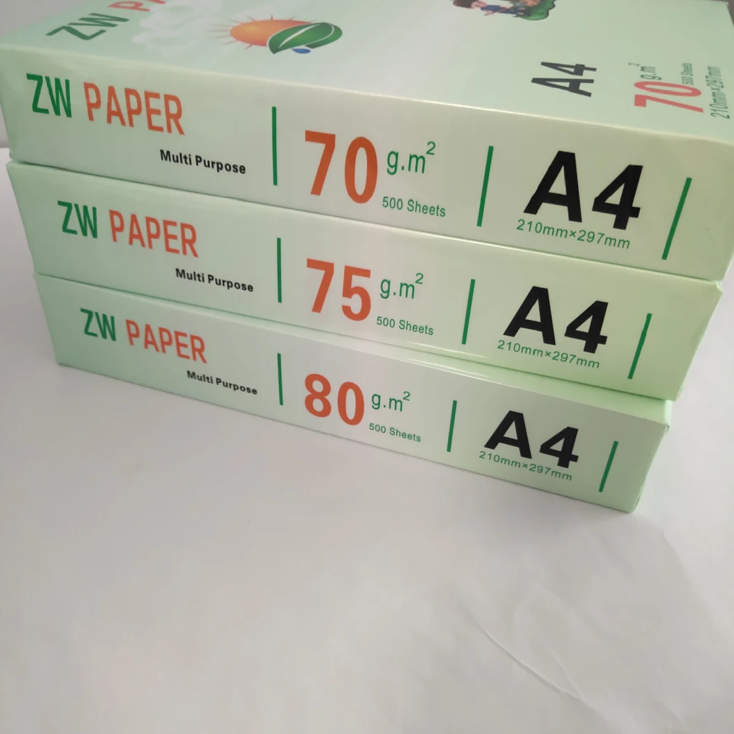 A4 Copy Paper 70GSM 80GSM 75GSM Wood Pulp Copy Paper Environmental Protection 500 Sheet White Copy Paper Letter Size Legal Size