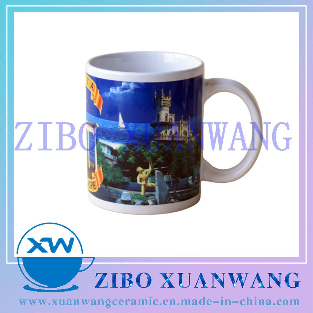 11oz Ceramic Mug Souvenir Mug with Full Body City Design Printing Standard Ceramic Cup