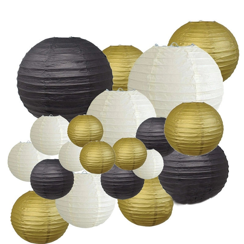 Wholesale Customized Printing Chinese Hanging Round Colorful Paper Lamp Paper Lanterns