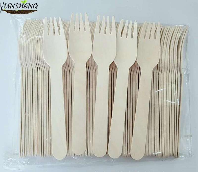 Biodegradable Disposable Compostable Wooden Knife, Fork, Spoon/Compostable Customized Tableware Wooden Sets for Dinner or Party