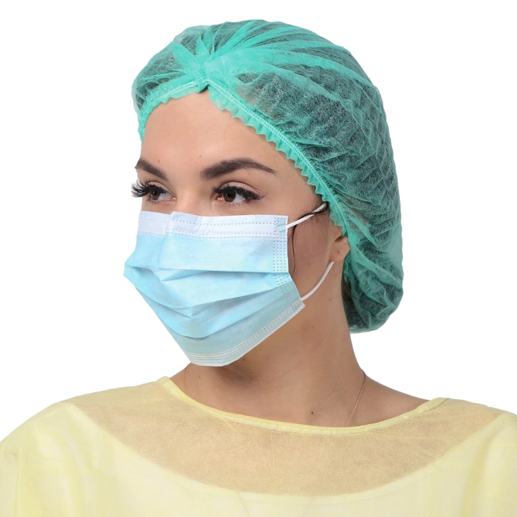 3 Lay 50 Pack Non Woven Anti Bacterial Dental Thick Pleated Surgical Earloop Disposable Medical Mask