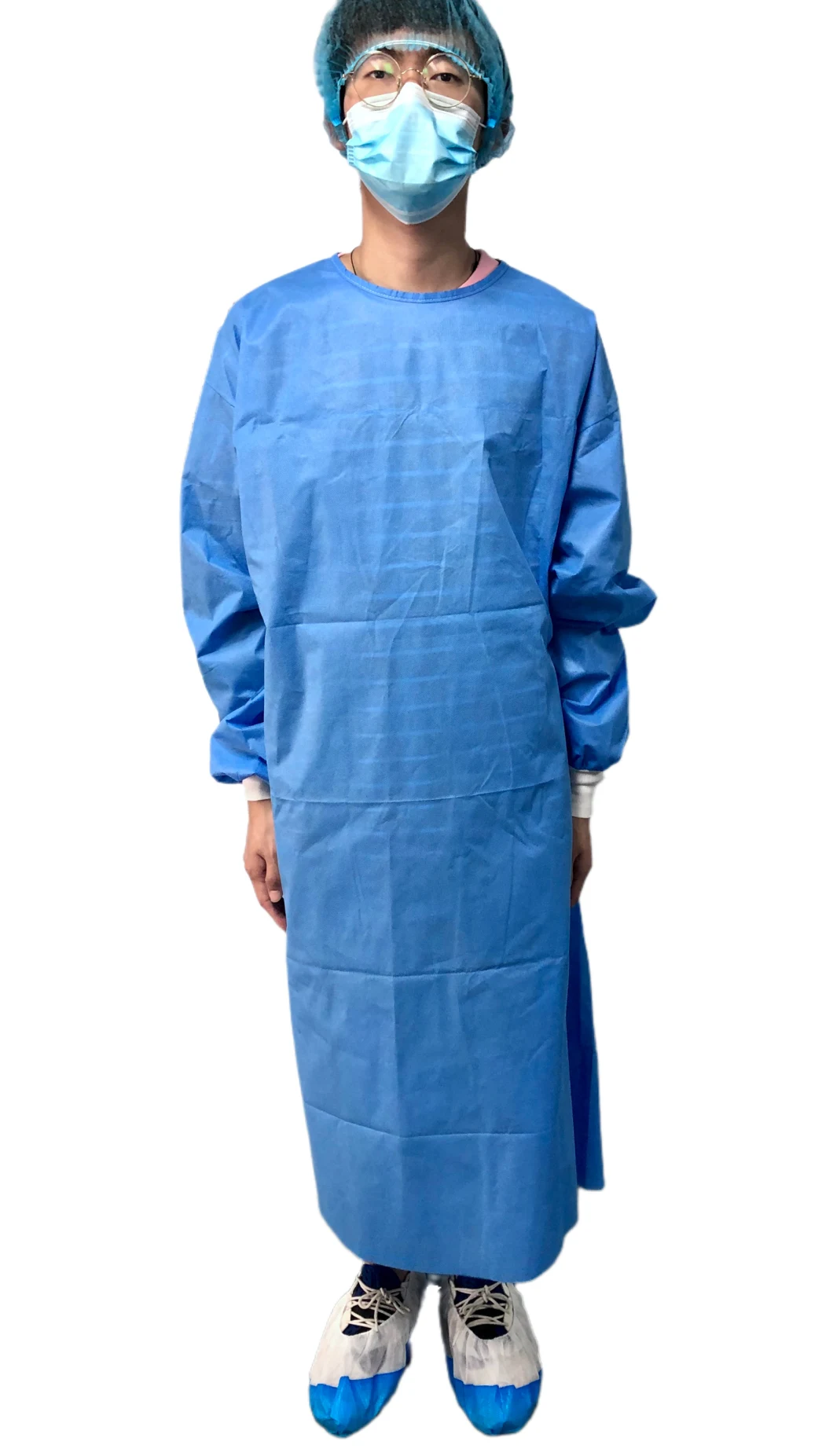 Factory Direct Sales Disposable Body Suits Clothing Isolation Apron Disposable Civil White/Blue Isolation Gowns