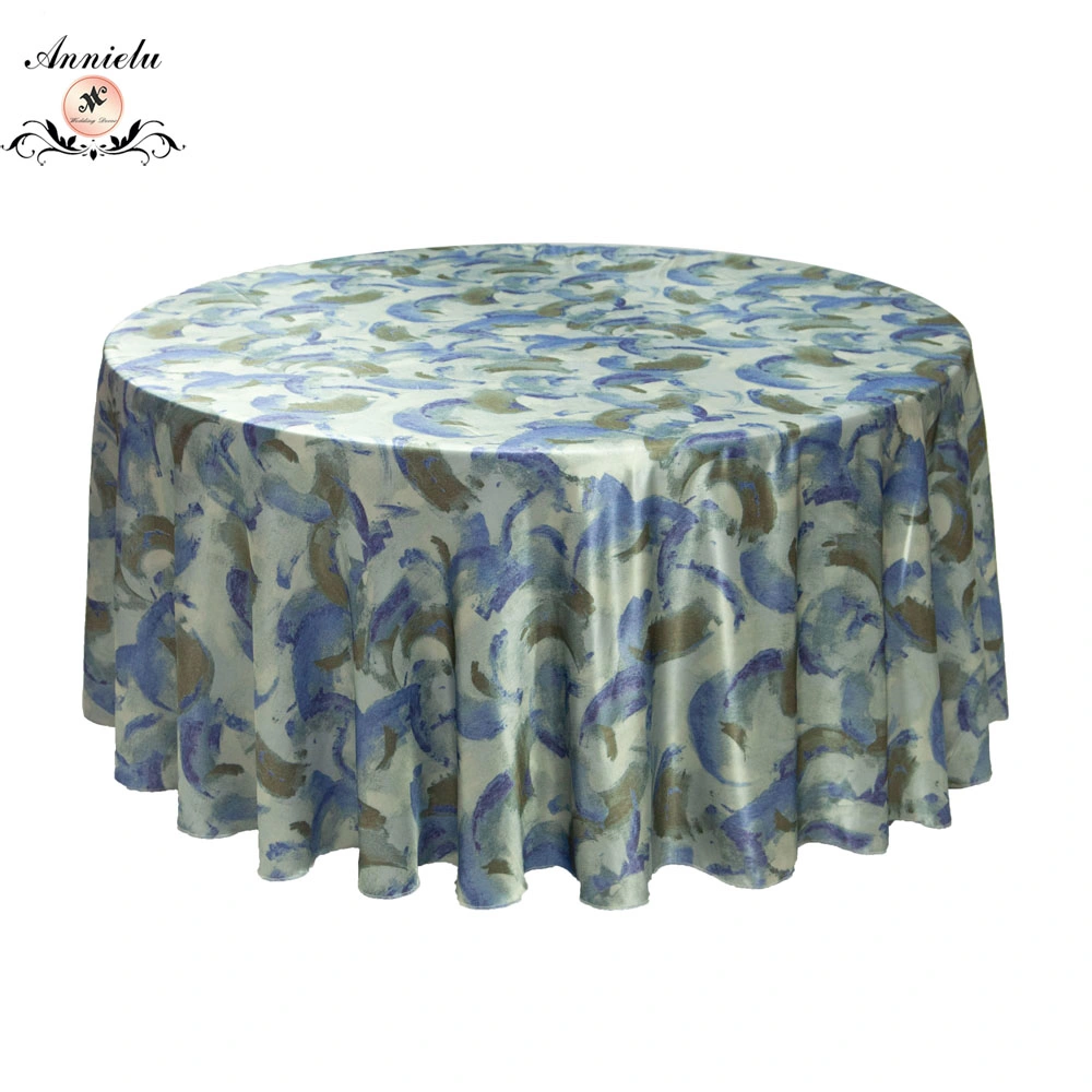 Table Cover Satin Table Cloths Factory Printed Polyester Round Tablecloth