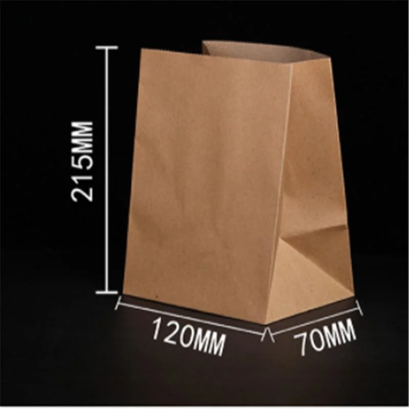 Kraft Paper Bag, Bread, Toast, Baked Food, Coated and Oil-Proof Packing Bag