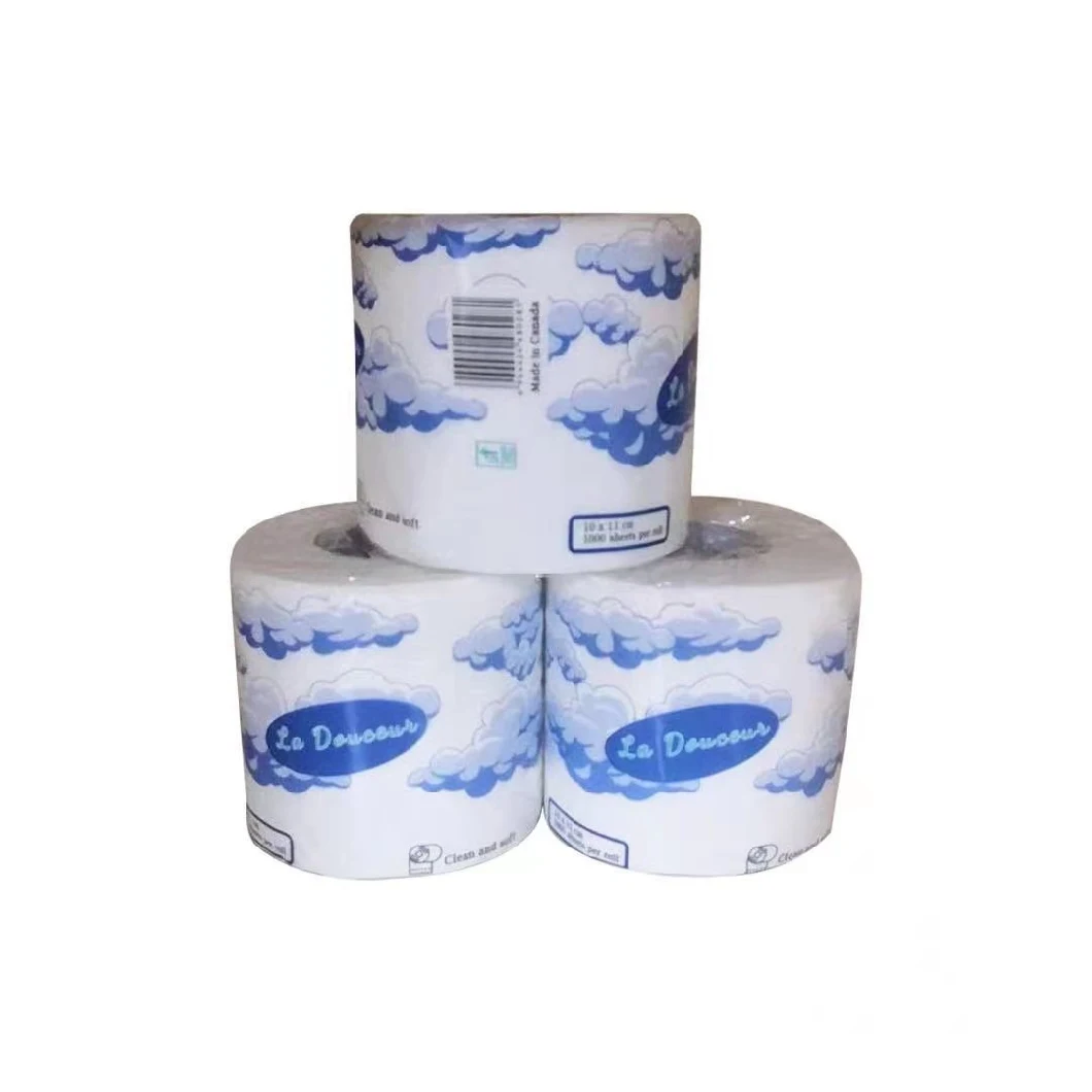700g Business Hotel Bamboo Pulp Paper Natural Color Big Coil Paper Commercial Large Roll Toilet Paper