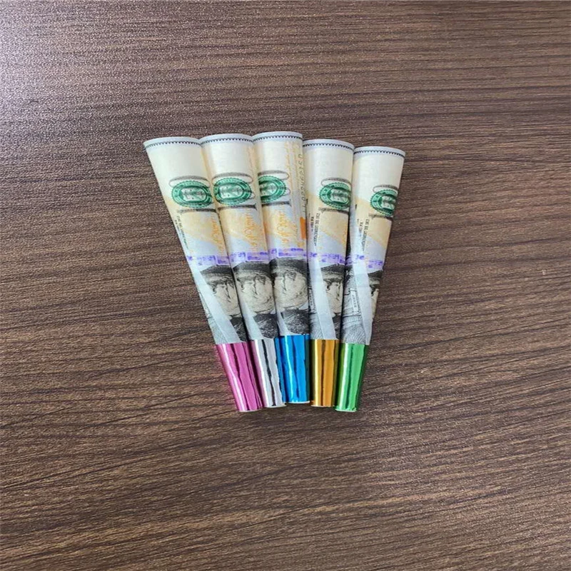 High-Quality Multicolor Logo Printed Rolling Paper Cone, Multicolor Logo Printed Pre-Rolled Cone