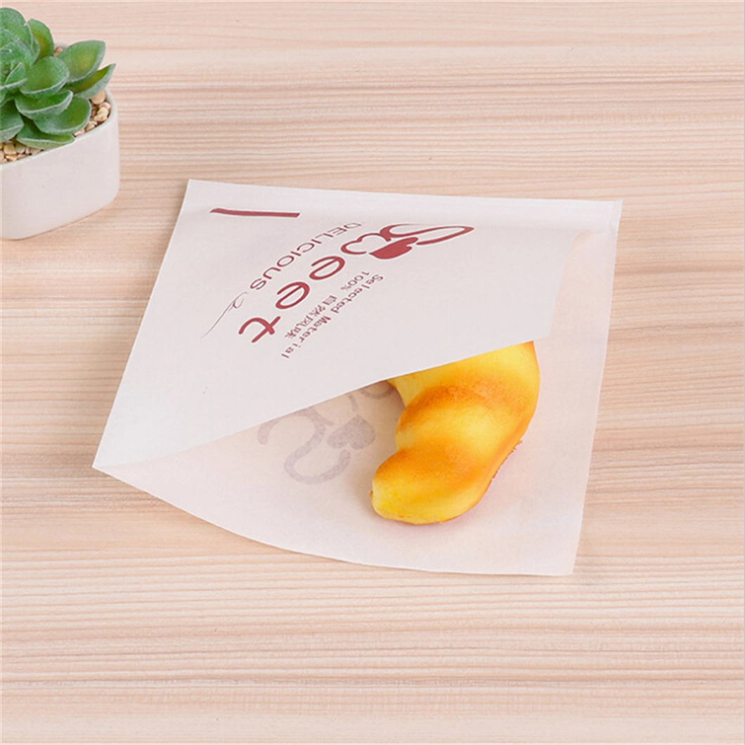 Custom Printed Logo Grease Oil Proof Paper Bag -Fried Food Paper Bag
