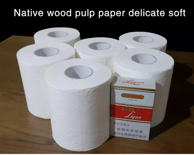 Soft 3-Layer Roll Toilet Tissue Paper Household Paper Paper Pulp Household Toilet Paper Hotel Paper Cheap Soft Virgin Recycled Wooden Pulp Bulk Big