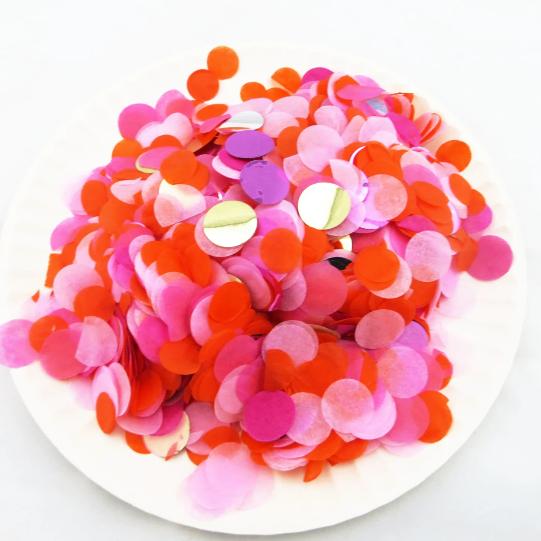 Rectangle Foil Paper Pink Custom Biodegradable Glitter Confetti