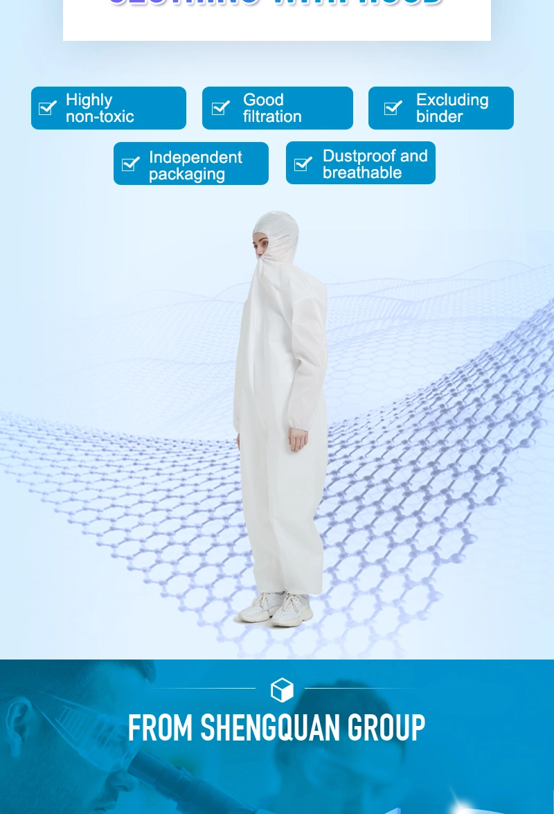 Disposable Coverall Disposable Gown SMS White Surgical Medical Isolation Clothing