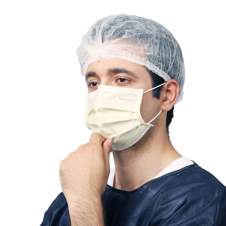 Morntrip Non Woven Chemical Disposable Pleated Thick Air Pollution Disposable Earloop Surgical Mask 3 Ply