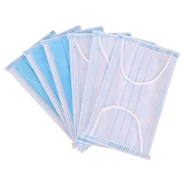 Ce Disposable 3ply Adult Protective Non-Woven Mask Blue/White/Black Face Mask