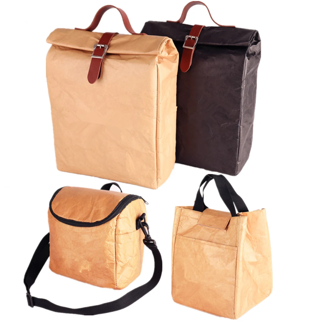 10L Standard Size Brown Water Proof Durable Insulated Custom Tyvek Paper Lunch Cooler Bag
