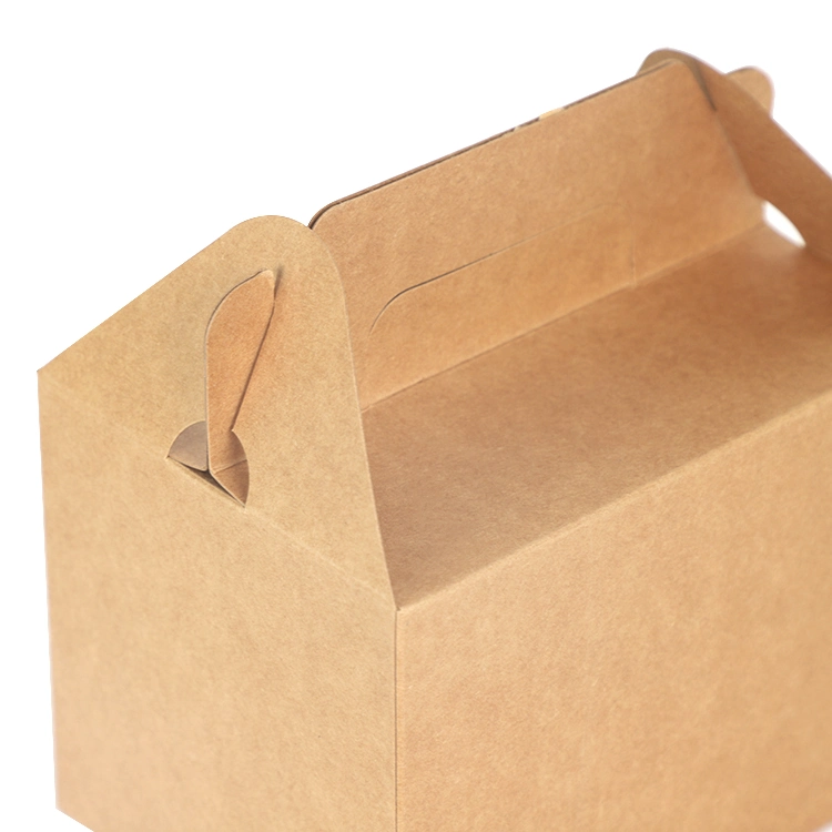 Custom Disposable Food Grade Cardboard Kraft Paper Paper Hamburger Box Packaging Paper Burger Box