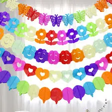 Various Styles Party Decorations New Paper Bunting Banners Flags Happy Birthday Banner Kid Birthday Party Supplies