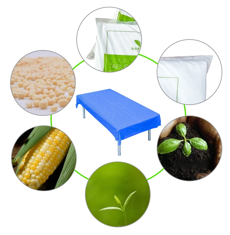 Manufacturer Wholesale Promotion Blue Plastic Tablecloth Biodegradable Disposable Tablecloth Restaurant Tablecloths