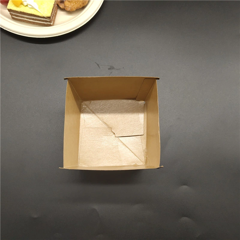 Disposable Kraft Paper Lid Soup Bucket Paper Cover Round Box Lid Takeout Package Paper Bowl Cover Round Fast Food Box Paper Lid