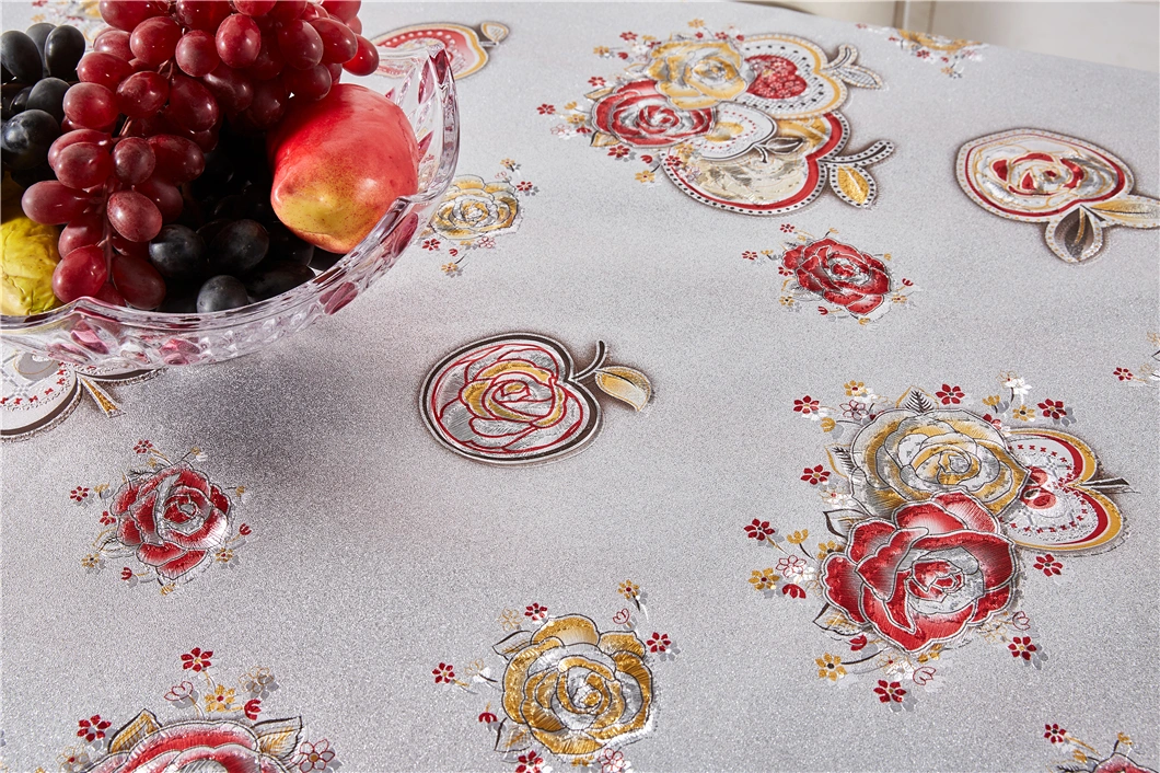 XHM Factory Wholesale Good Quality PVC Tablecloth Plastic for Decoration in Roll Synthetic Fibers