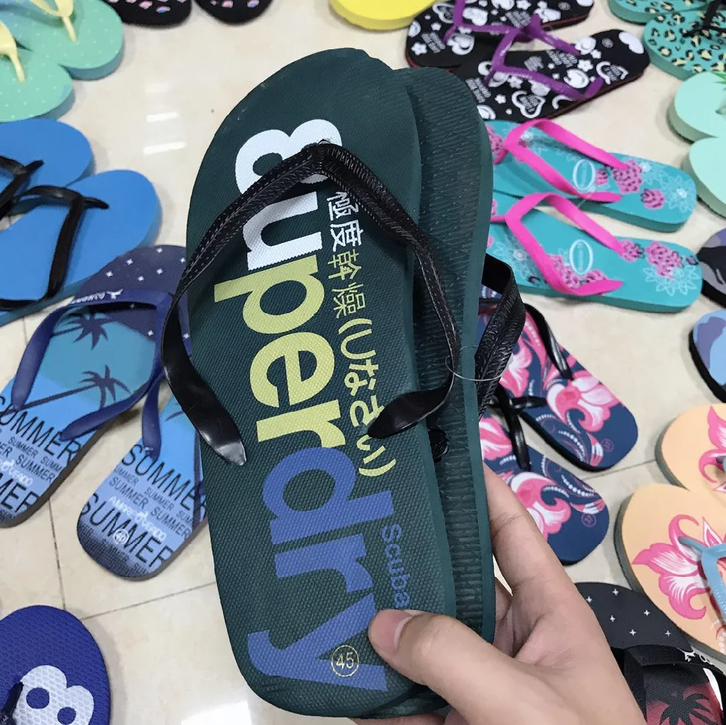 Mix Design Mix Color Fashion Adults Beach Slippers Sandals Stock Flip Flops Stock (FF20925-2)