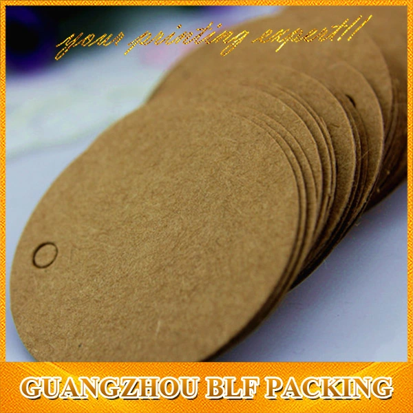 Round Kraft Paper Card (Circle/Round Brown Blank Kraft Paper Swing Tag for Gift