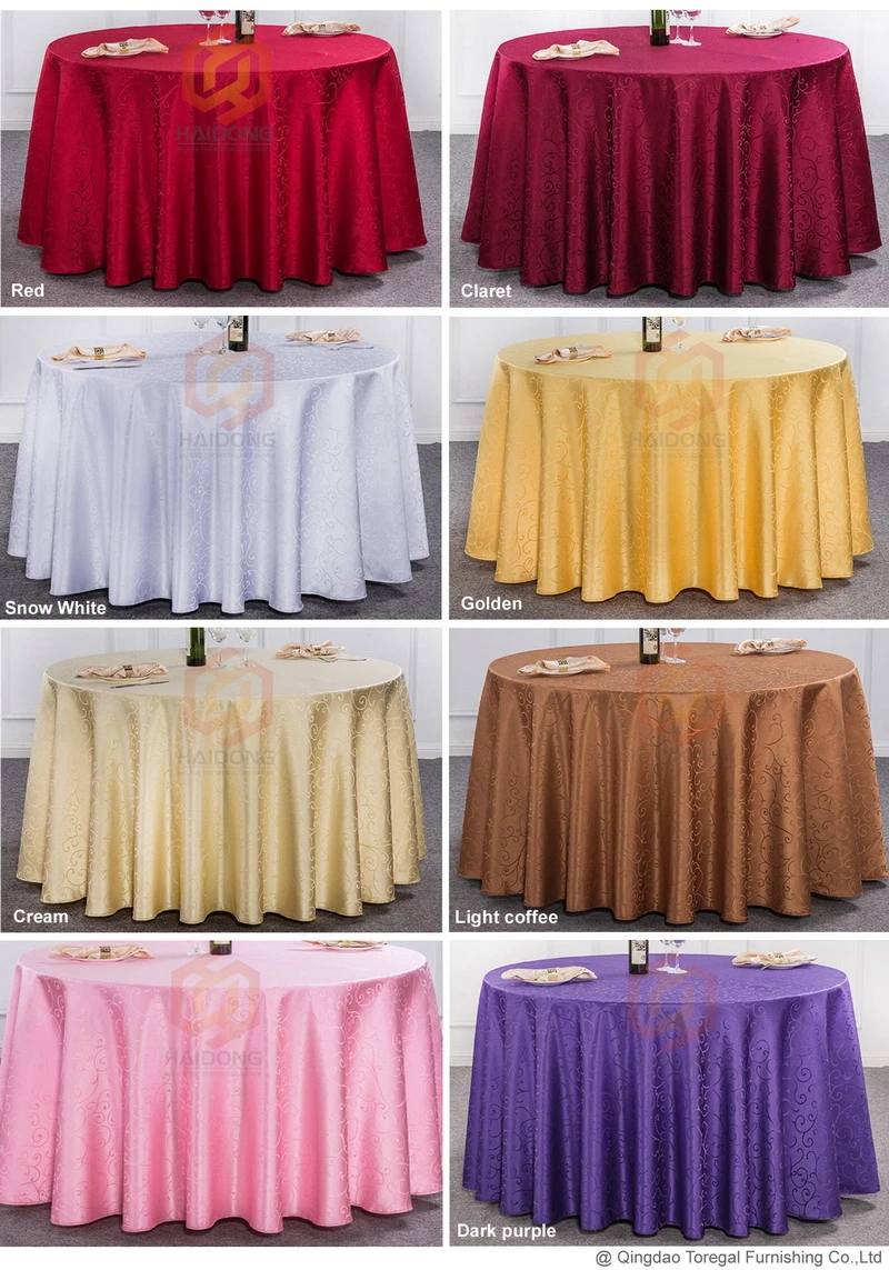 Golden Color Hook Flower Banquet Tablecloth Covers Sashes