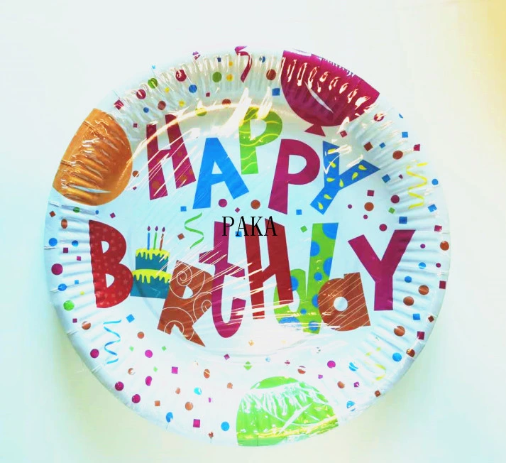Disposable Paper Plate Bio-Friendly Party Tray Christmas Plate 7 Inches 9 Inches Birthday Paper Plate