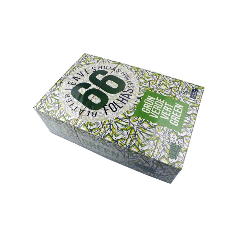 Bros Green 66L Custom Your Logo Rolling Paper Unbleached Paper