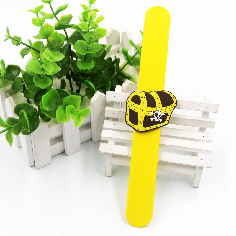 New Environmentally Friendly Children's Silicone Rubber Bracelet with Plastic Soft Wristband