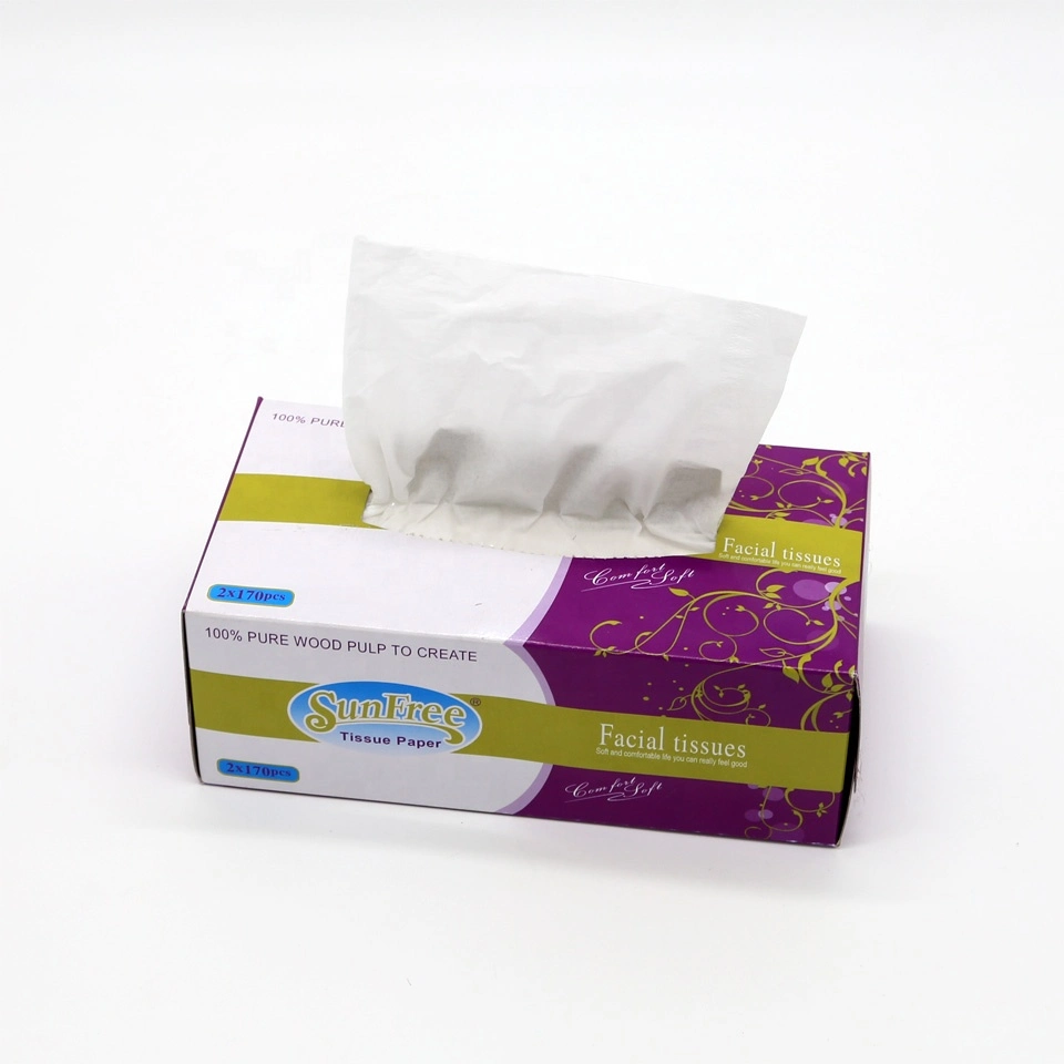 100% Virgin Pulp Material Ultra Soft Custom Daily Use Box Facial Tissue Paper 2 & 3 Ply