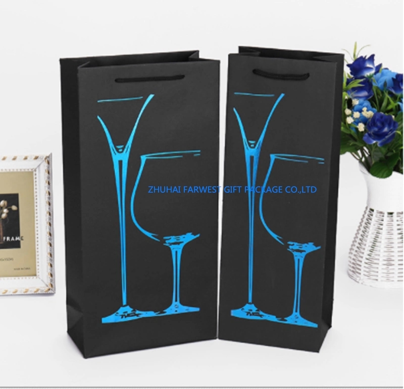 Paper Bags Paper Shopping Bag for Red Wine Gift Packaging Wholesale Good Price