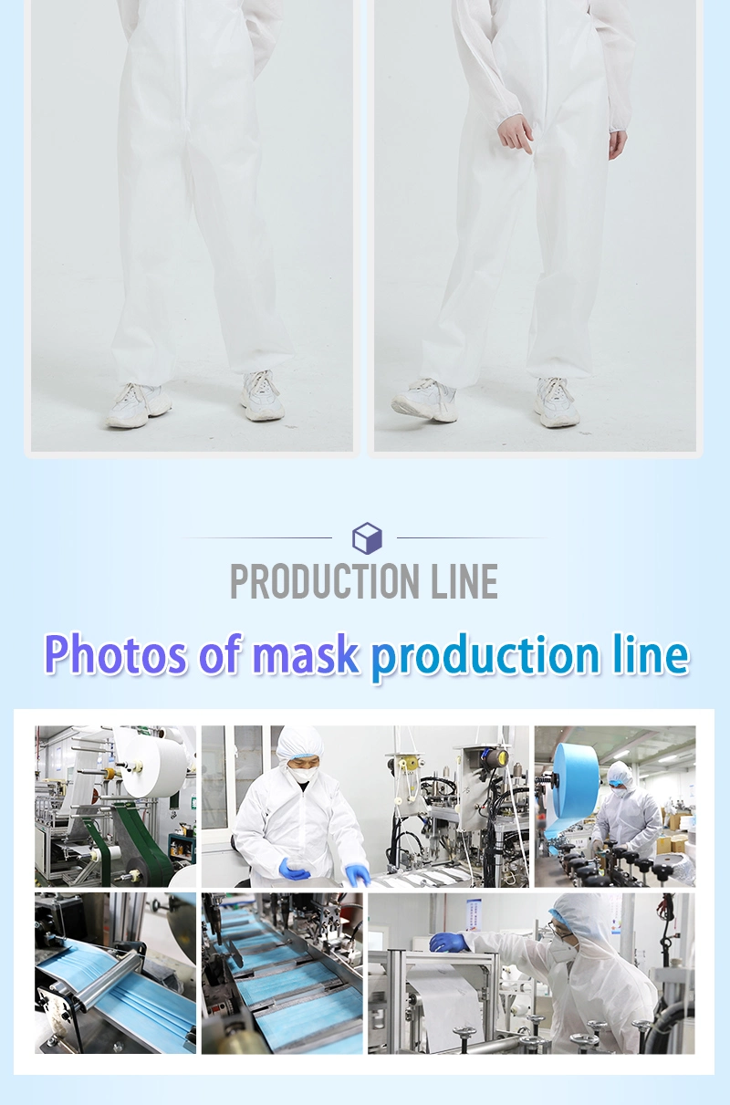Disposable Coverall Disposable Gown SMS White Surgical Medical Isolation Clothing