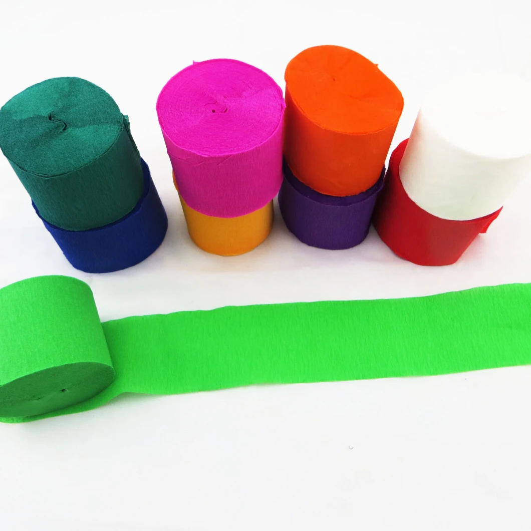 Coloured Crepe Paper Streamer Party Decoration