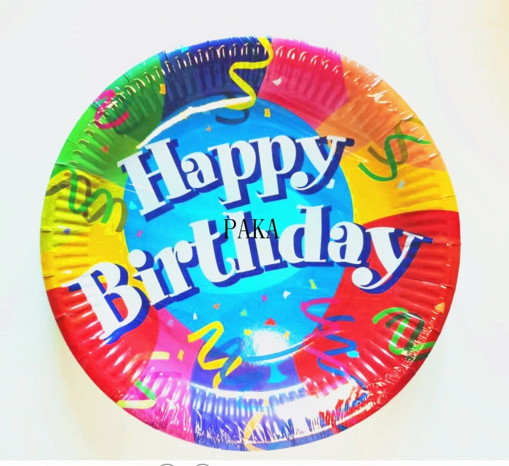 Paper Plate Eco-Friendly Dish Party Christmas Plate Tray 7 Inches 9 Inches Birthday Paper Plate