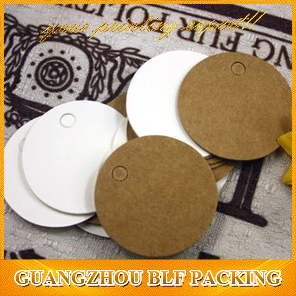 Round Kraft Paper Card (Circle/Round Brown Blank Kraft Paper Swing Tag for Gift