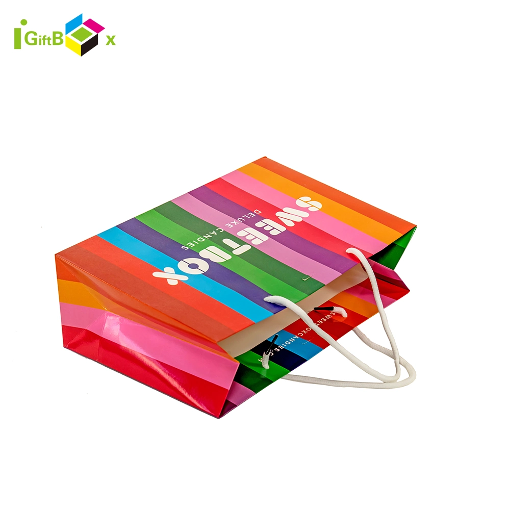 Elegant Colored Design Packaging Clothing Shopping Gift Bag Luxury Paper Bag