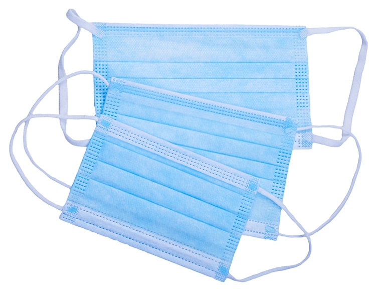3 Lay 50 Pack Non Woven Anti Bacterial Dental Thick Pleated Surgical Earloop Disposable Medical Mask