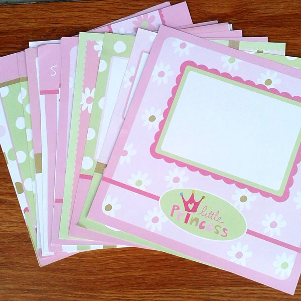 Baby Girl Pink Pattern Design 12 X 12 Scrapbooking Paper Pack