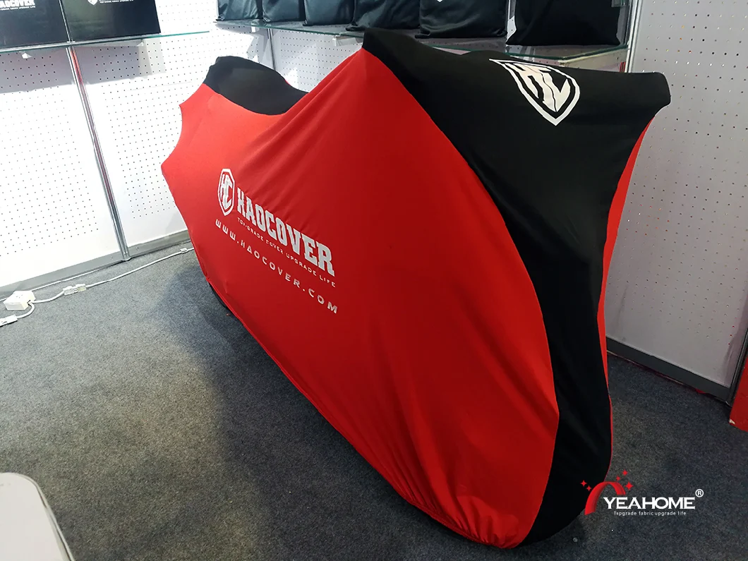 Super Soft Red Black Indoor Motorcycle Cover Dust-Proof Motorbike Cover