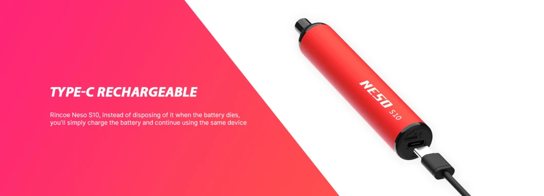 Eco Friendly Wholesale Disposable Vape Pen Rincoe Neso S10 Disposable Vape