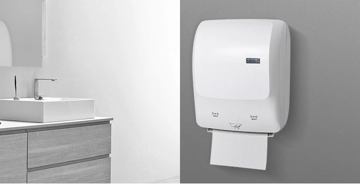 Water-Proof Automatic Plastic Jumbo Roll Towel Toilet Tissue Paper Dispenser