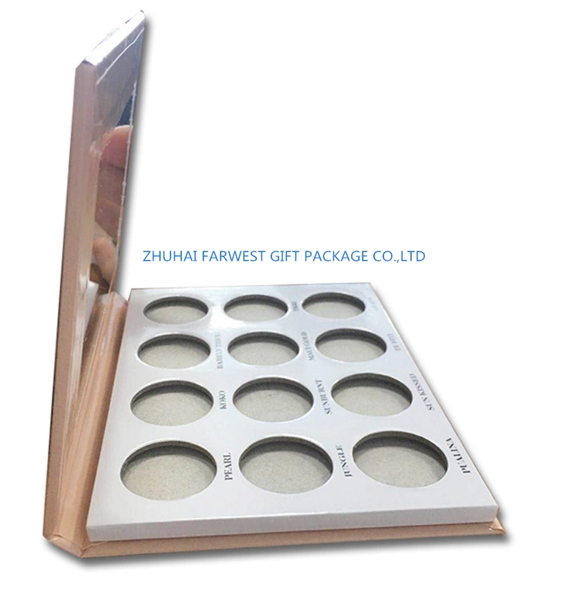 Rigid Paper Eyeshadow Box Paper Gift Box with 12 Color Holes Good Quality